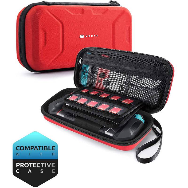 Switch Storage Case, Large Capacity, Waterproof, Portable, Protective, Travel Carrying Case, Pouch for Nintendo Switch Cartridge｜Red - 画像2
