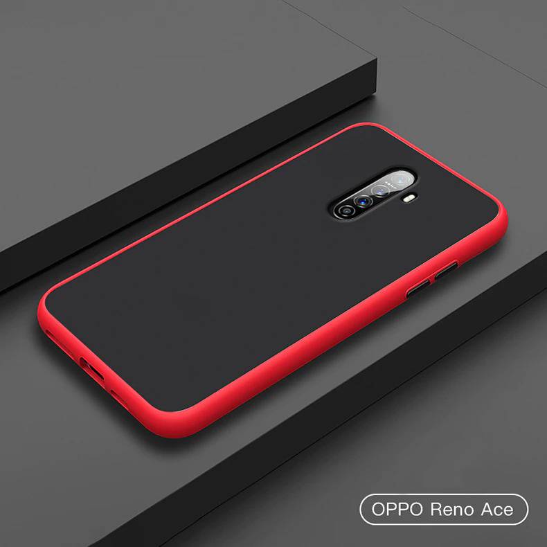Oppo Realme X2 Pro compatible thin hard transparent cover, phone accessories, red｜Red - 画像2