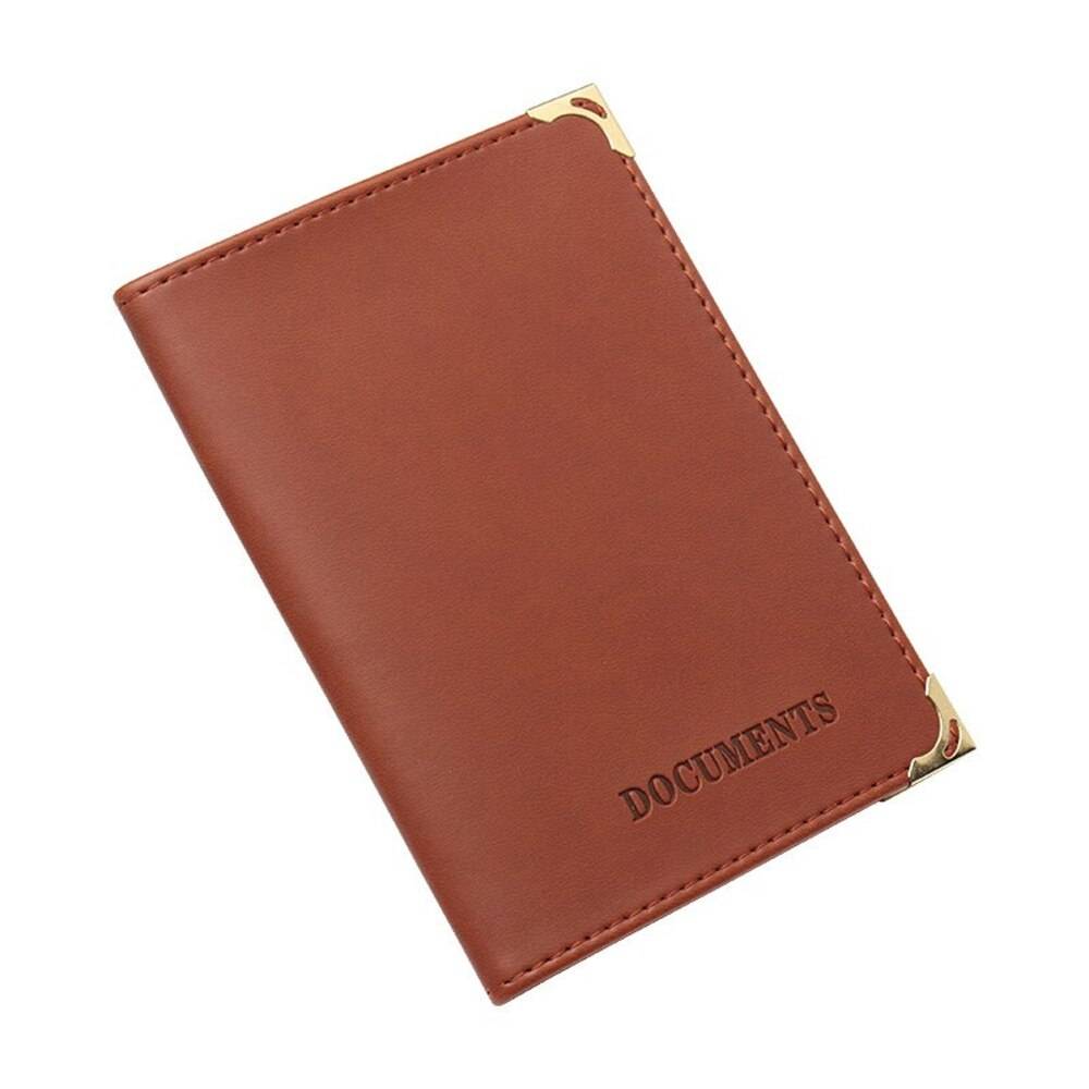 Card holder, wallet, driver's license case, PU leather, stylish, simple, men's and women's, brown｜Brown - 画像2