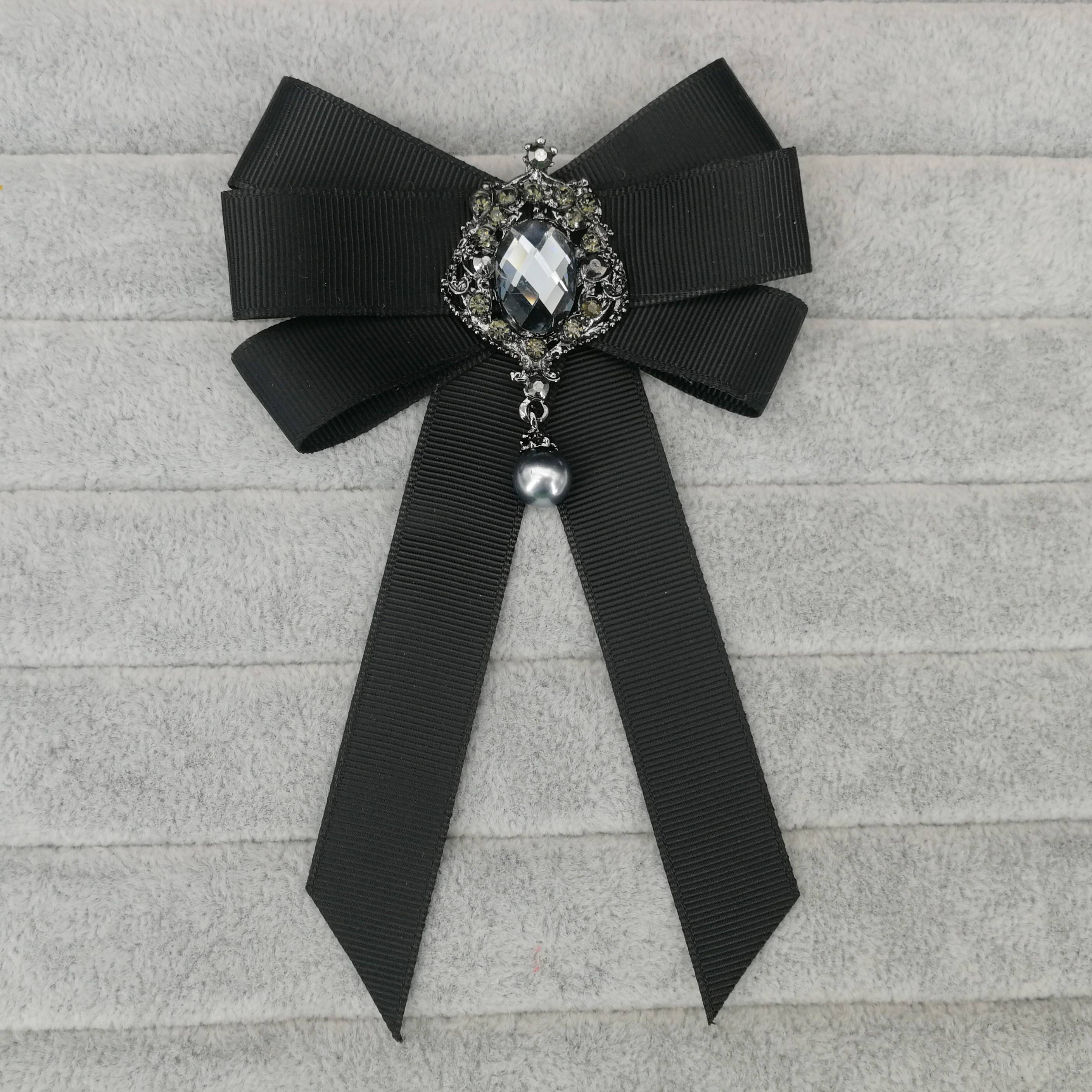 レディース 蝶ネクタイ リボン 地雷系 ブローチ ゴスロリ かわいい おしゃれ ボウタイリボン パール