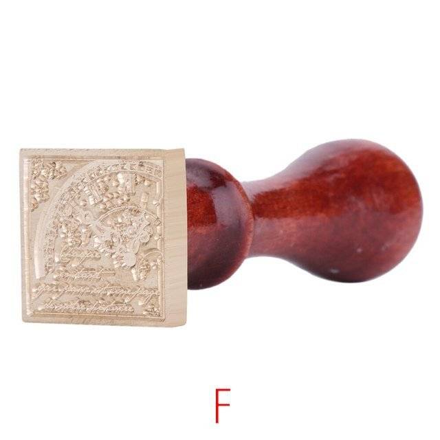 シーリングスタンプ 封蝋 ウッドハンドル クラフト 文具 招待状 手紙 デコレーション アンティーク F時計｜F時計 - 画像2