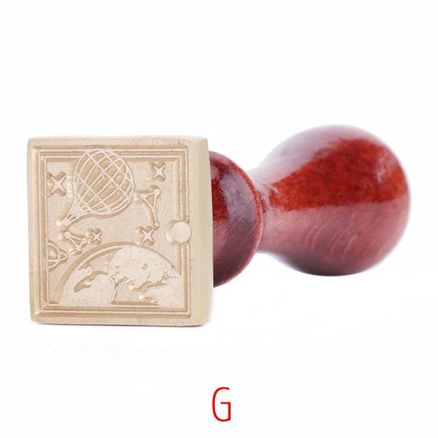シーリングスタンプ 封蝋 ウッドハンドル クラフト 文具 招待状 手紙 デコレーション アンティーク G気球｜G気球 - 画像2
