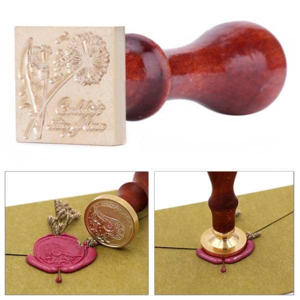 シーリングスタンプ たんぽぽ 鼻 アンティーク diy クラフト 結婚式 招待 手紙 D花｜D花 - 画像2