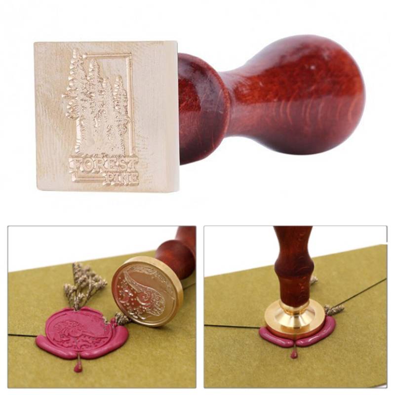 Sealing stamp, wax, wooden handle, craft, stationery, invitation, letter, decoration, antique, H wood｜H Wood - 画像3
