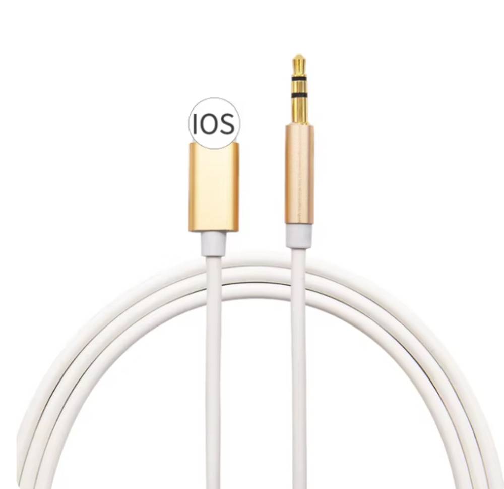 iPhone XS 7用 Auxコンバーターオーディオジャック|携帯電話 金-1メートル｜Gold - 1 meter - 画像4