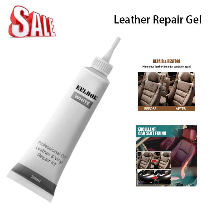 革補修クリーム レザー カーインテリア 20ml 補色クリーム リペアクリーム リペアジェル  白｜白 - 画像2