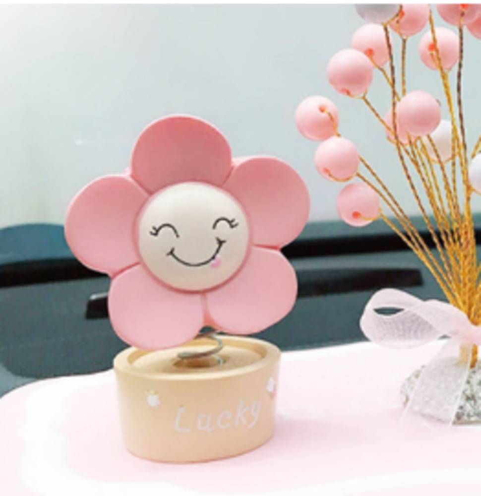 インテリア カーアクセサリー 花 揺れる 置物 車内 オーナメント ダッシュボード インテリア｜ピンク - 画像5