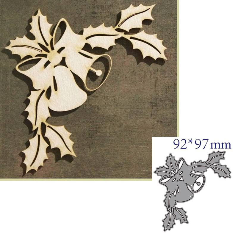 クリスマス ベル カッティングダイ 金属製 ダイカット スクラップ 工作 ペーパークラフト 装飾用