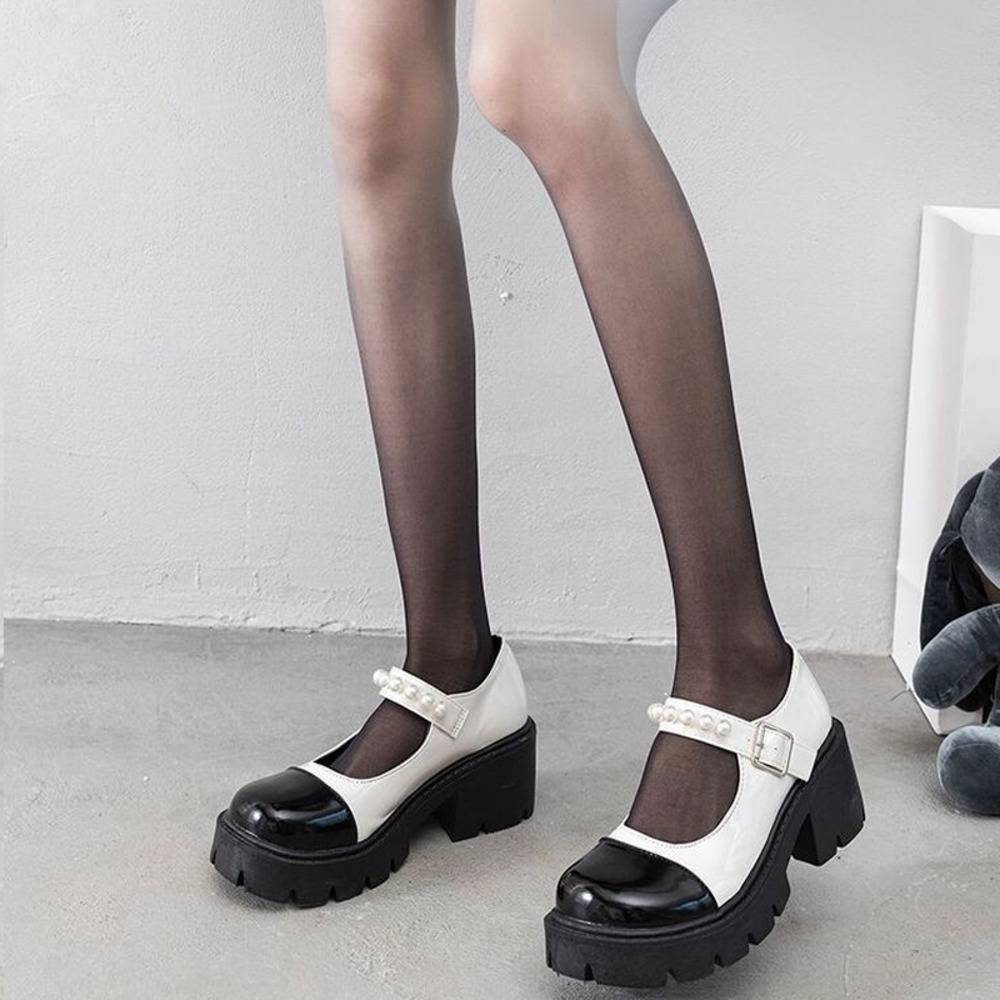 Stockings, Gradient, Lolita, Gothic, Fashion, Cute, Leg Effect, Colored Tights, Stylish｜Gray × Black - 画像4