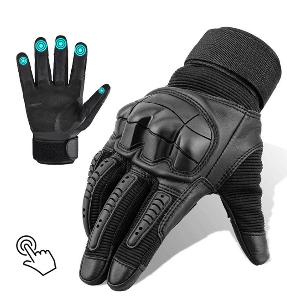 バイク 自転車 サイクリング サバイバル 手袋 グローブ 通気 ナックルガー  ブラック-XL｜ブラック-XL - 画像5