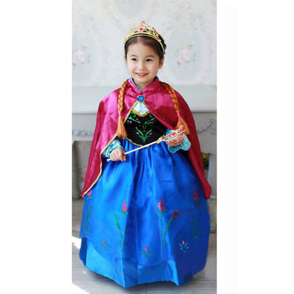 ドレス プリンセス コスプレ 子供用 ワンピース 英語 アナ雪 お得 4点 プレゼント