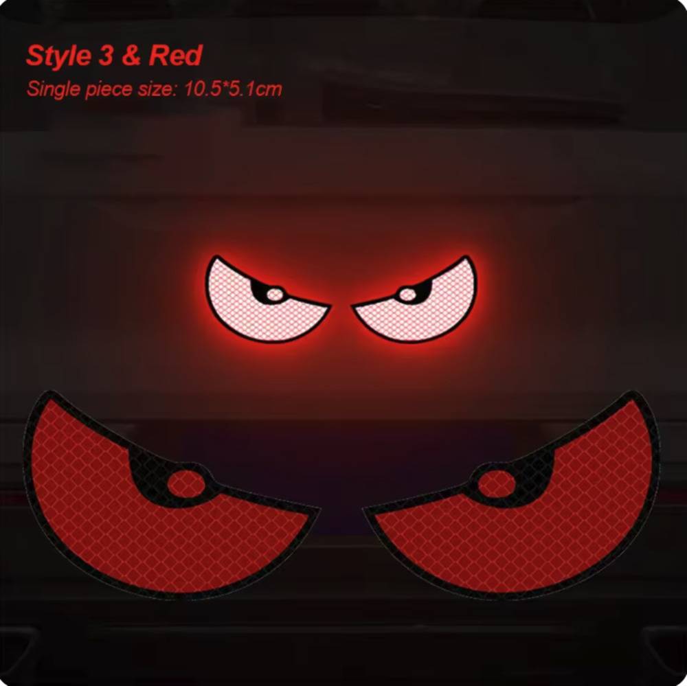 カーステッカー 反射 ステッカー キャットアイ 夜間 運転 トラック バイク 車 デカール  赤