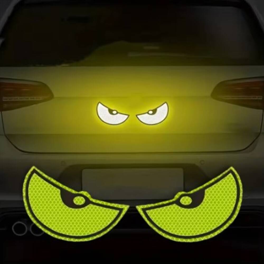 目 カーステッカー リア 反射 ステッカー 夜間運転 トラック 警告 煽り運転 安全 事故防止