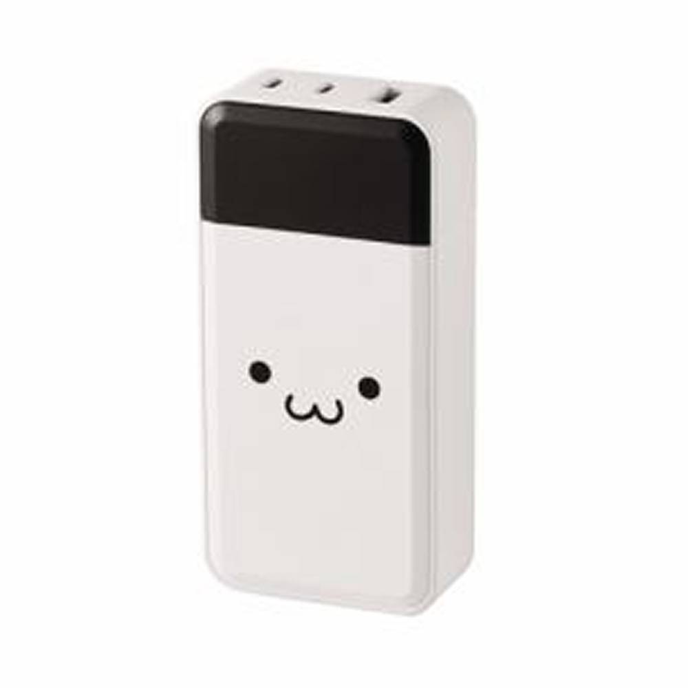 エレコム 残量表示 高出力 モバイルバッテリー DE-C51L-10000WF 10000mAh 3  白