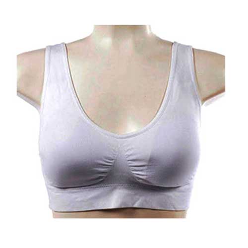 ブラジャー 快適 大きいサイズ インナー 普段使い リラックス ブラ 下着 セクシ-  ホワイトS