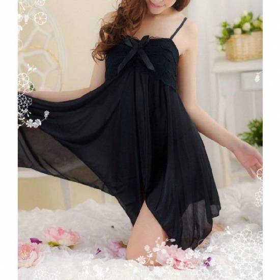 ベビードール セクシーランジェリー 下着 レディース シック ブラック 下着 キャミソール ルームウェア パジャマ 1193