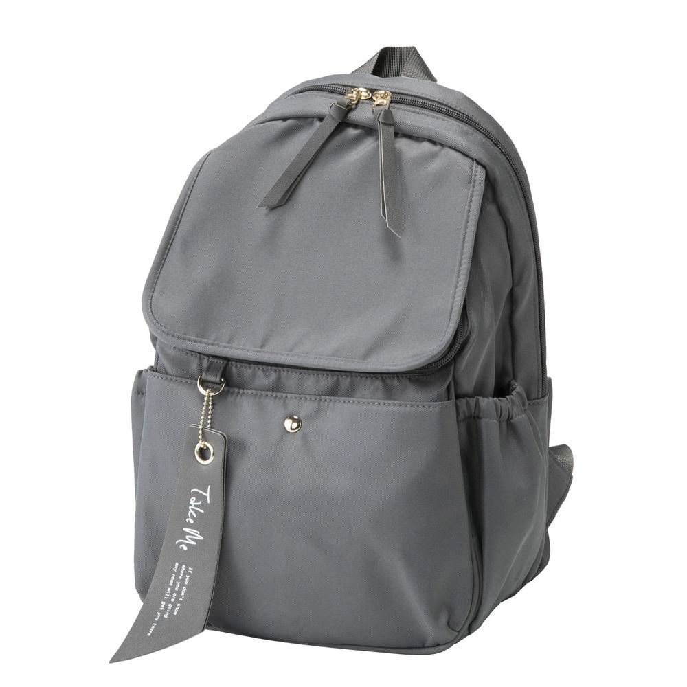 軽量10ポケット マザーズリュック グレー｜大容量 多機能 ベビーリュック ｜グレー - 画像1