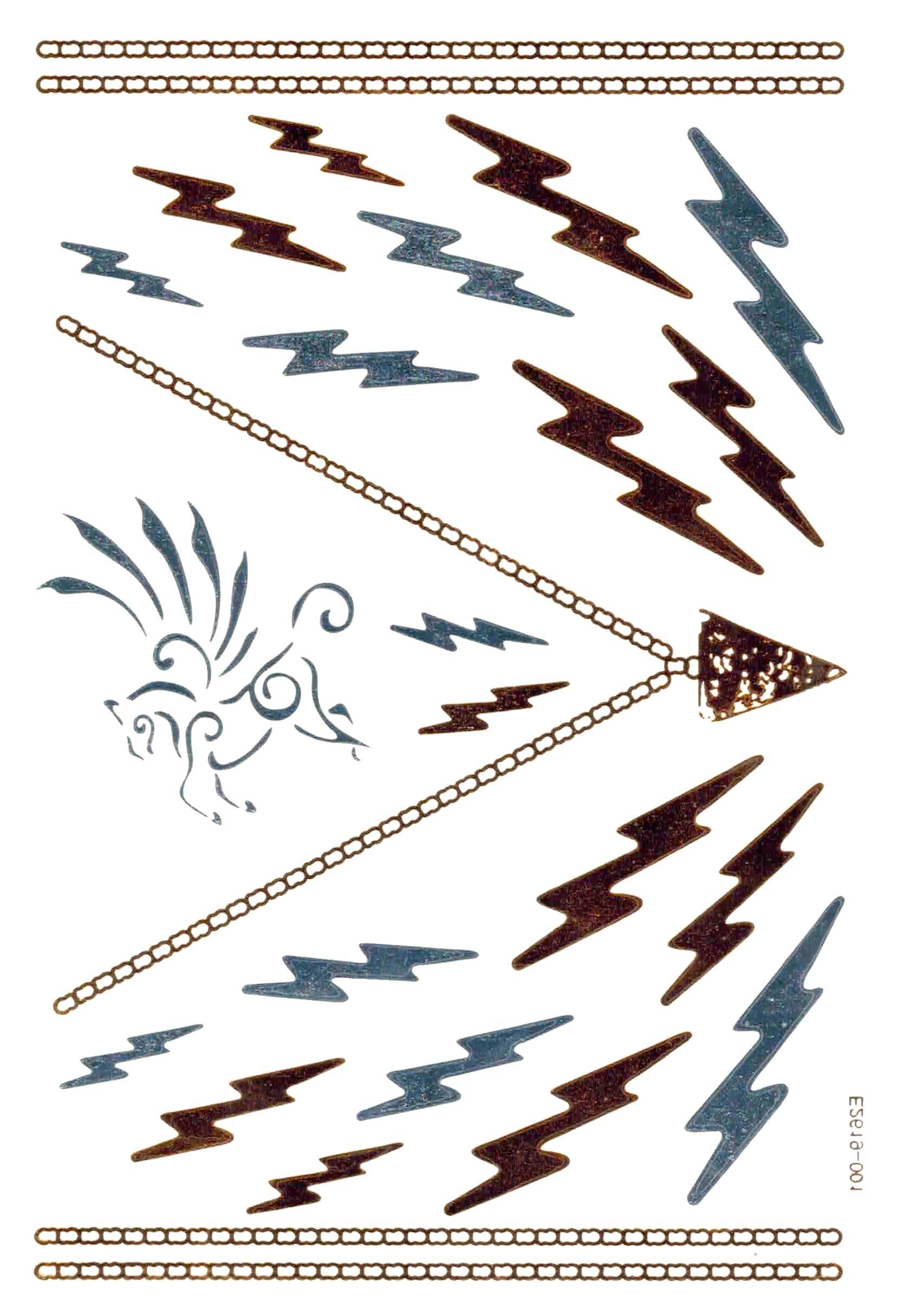 Tattoo stickers, metallic body stickers, pool, sea, summer, beach, festival, cosplay, tropical, ethnic style, 001｜001 - 画像2