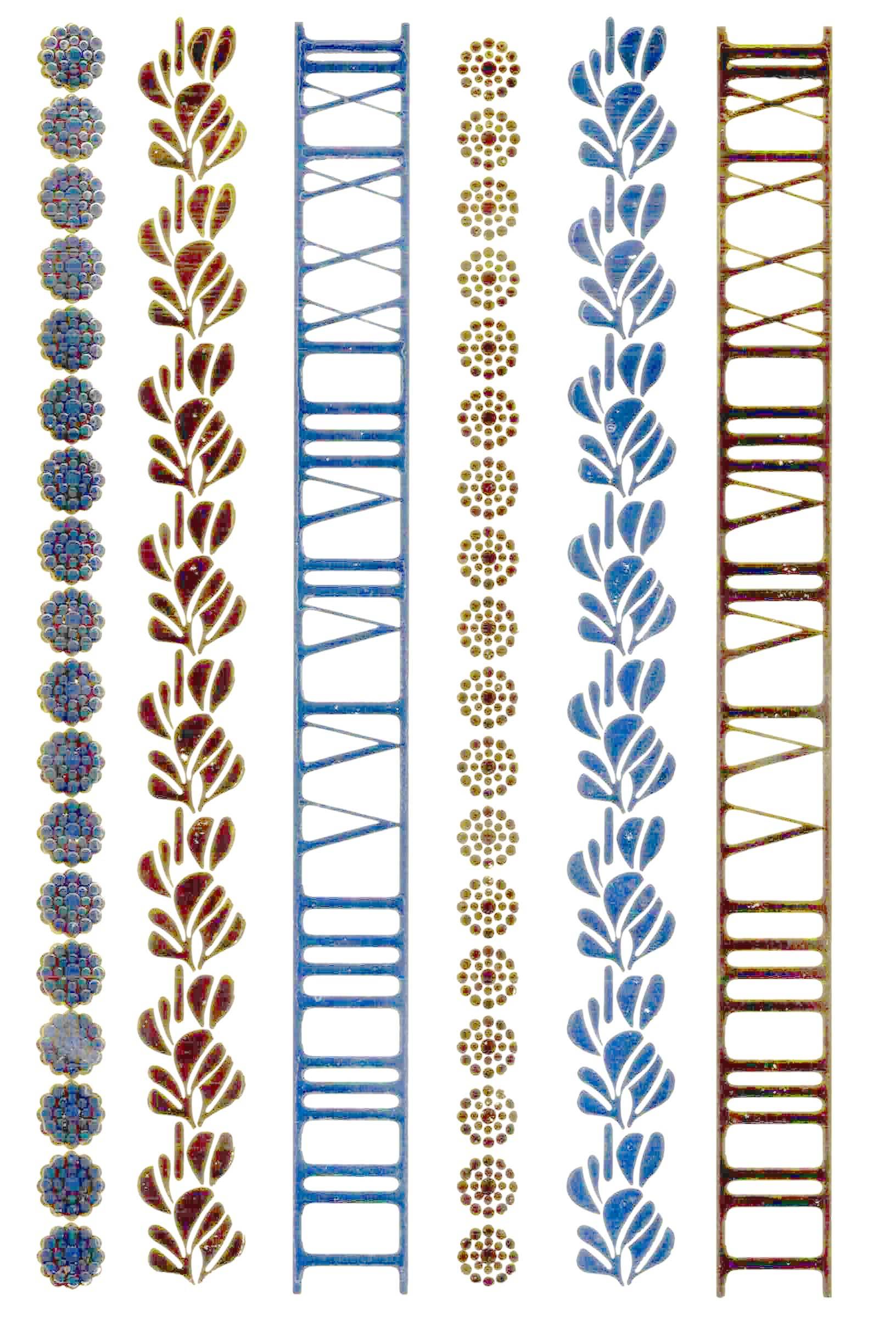 タトゥーシール メタリック ボディシール プール 海 夏 ビーチ お祭り コスプレ 南国 民族風 002｜002 - 画像2