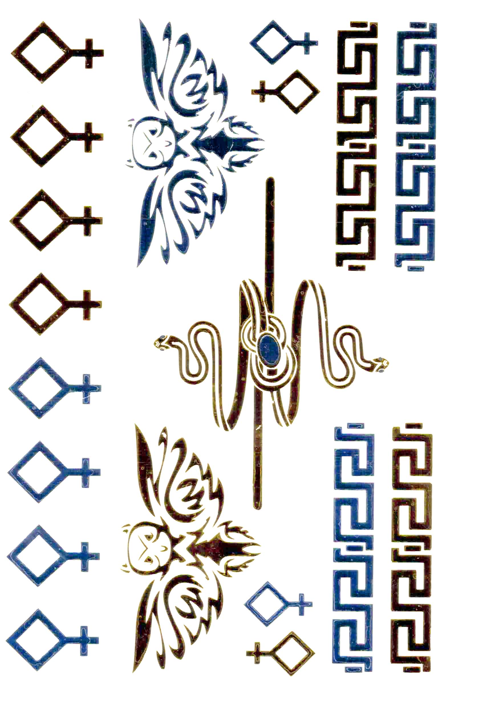 Tattoo stickers, metallic body stickers, pool, sea, summer, beach, festival, cosplay, tropical, ethnic style, 003｜003 - 画像2