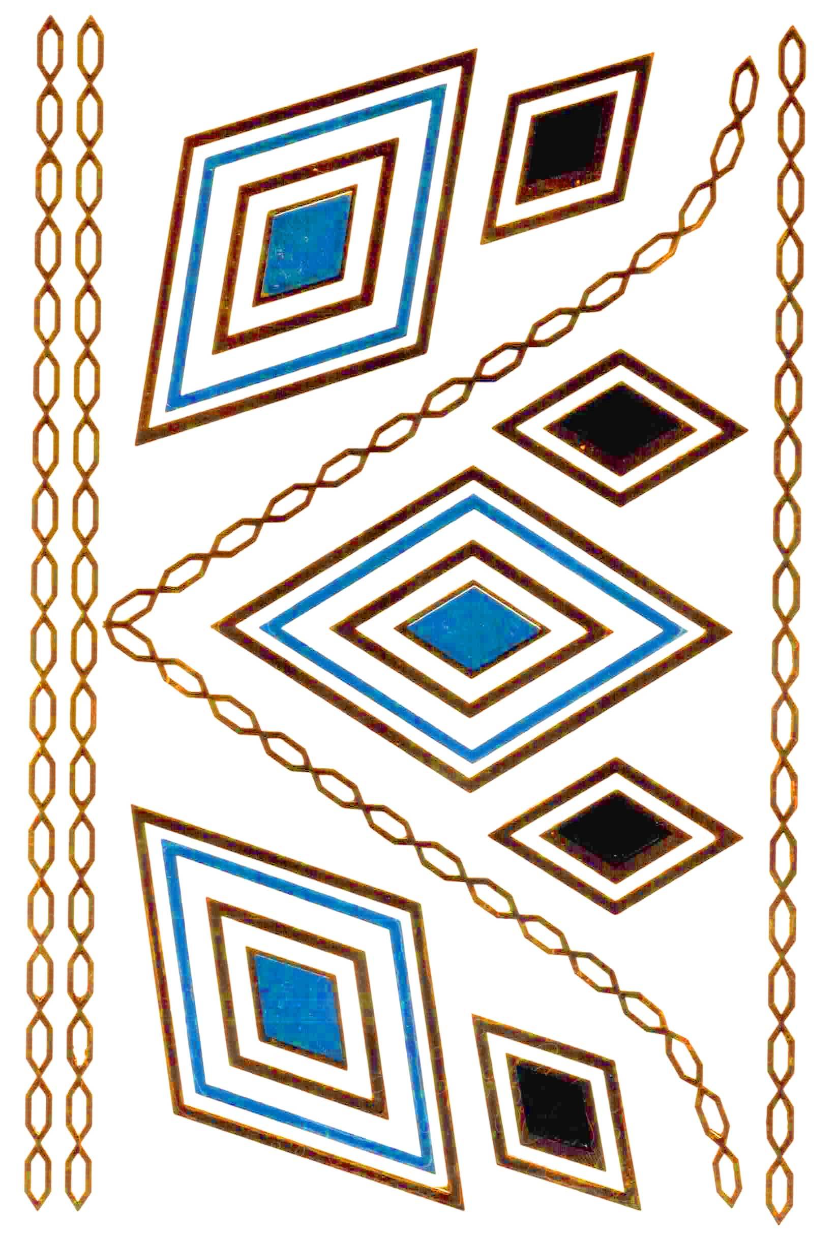 Tattoo stickers, metallic body stickers, pool, sea, summer, beach, festival, cosplay, tropical, ethnic style, 006｜006 - 画像2