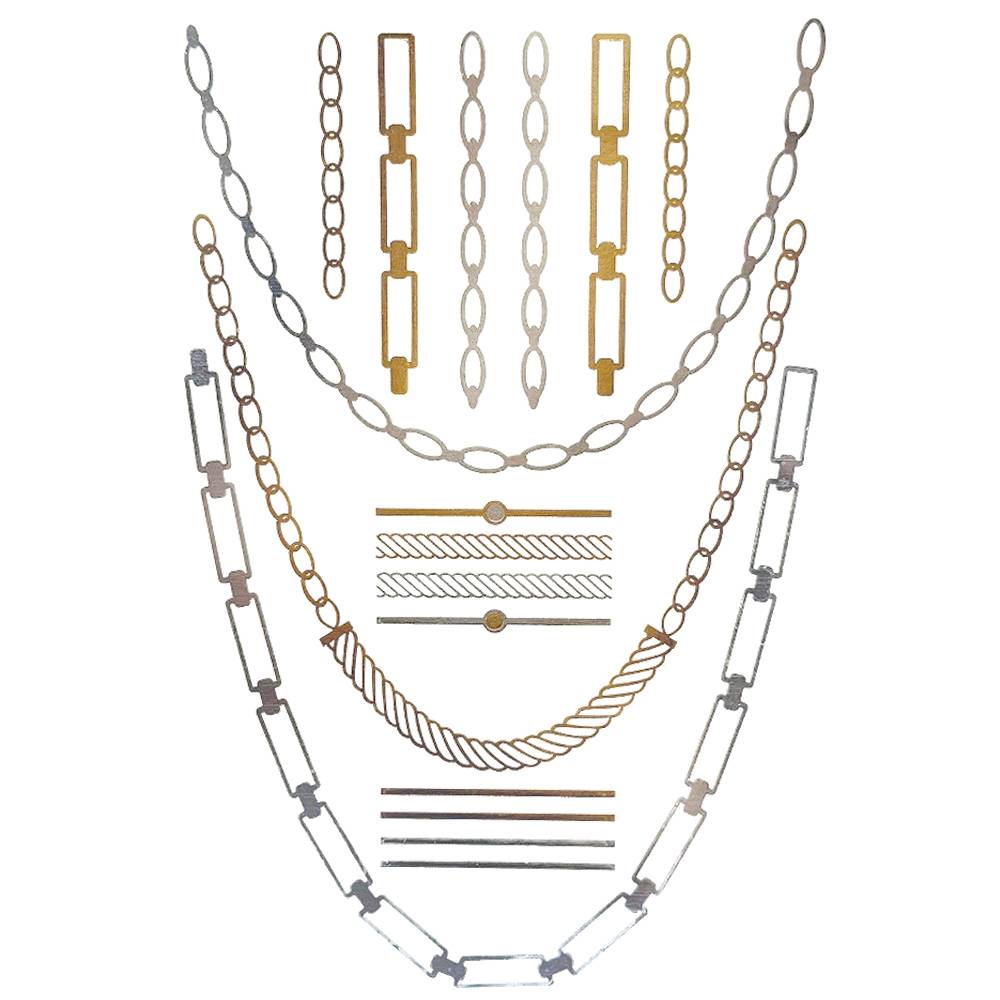 フラッシュタトゥーシール メタリック シャイニング 輝く ボディシール 海 コスプレ 南国 民族風  011