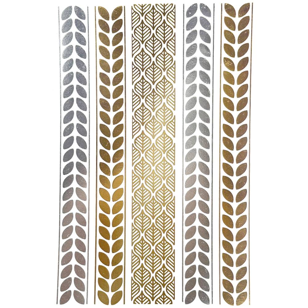 フラッシュタトゥーシール メタリック シャイニング 輝く ボディシール 海 コスプレ 南国 民族風  013