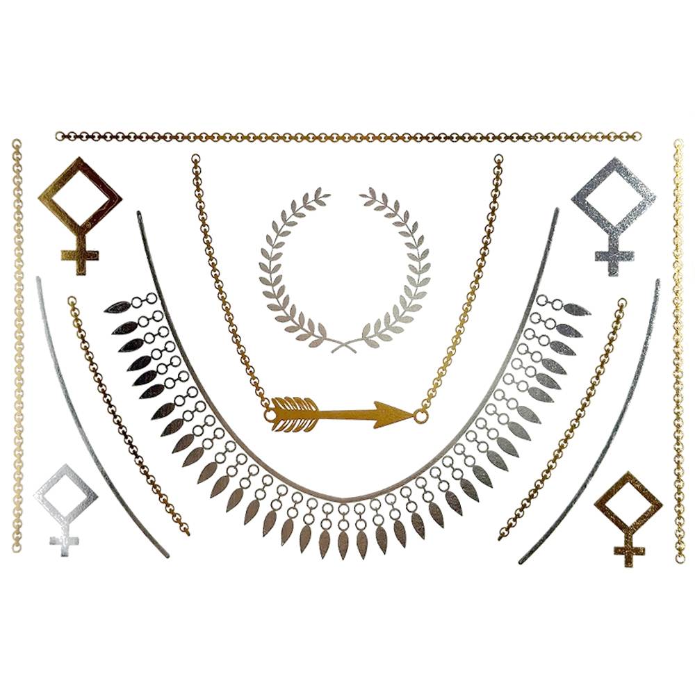 メタリック ビーチ コスプレ お祭り ボディシール 南国 民族風   017