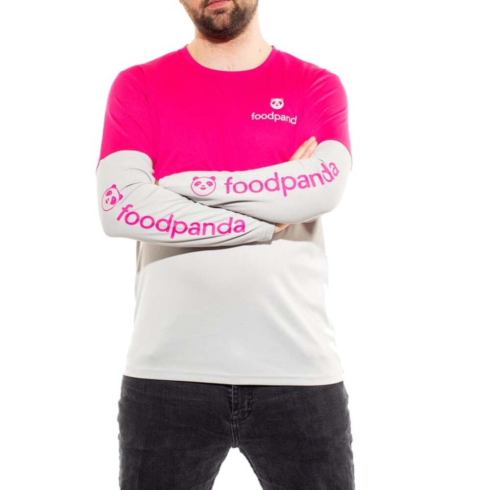 フードパンダ foodpanda long sleeve T-shirt men's fashion T-shirt M｜M - 画像2