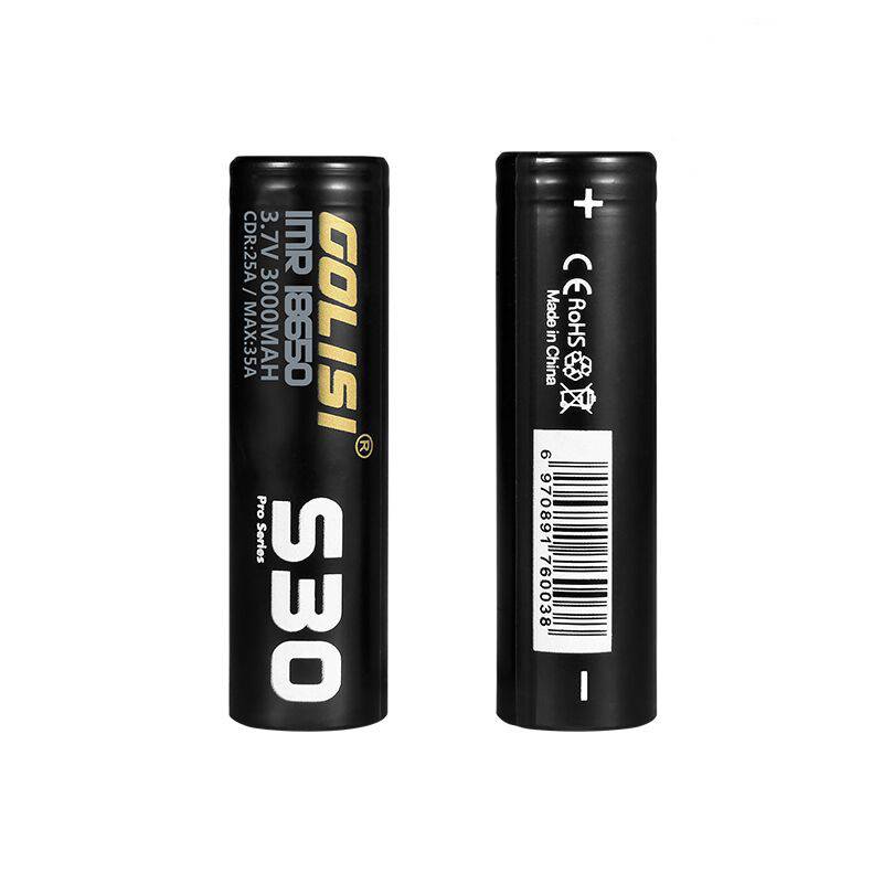 ゴリシ Golisi S30 IMR 18650 3000mAh 35A  2個入り フラットトップ リチ