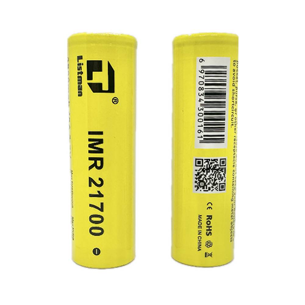 Battery, Lithium-ion, Listman 21700, Listman IMR 3800mAh, 2 pieces｜2-piece set - 画像3