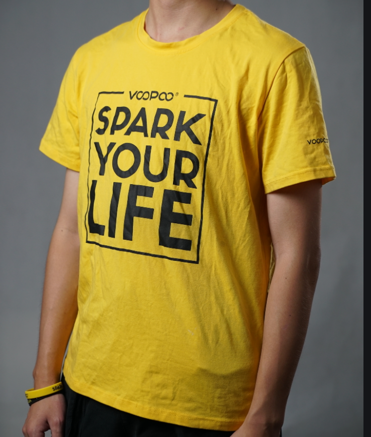 ブープー Voopoo Tシャツ メンズ  ベイプ vape 電子タバコ おしゃれ 黄色 L