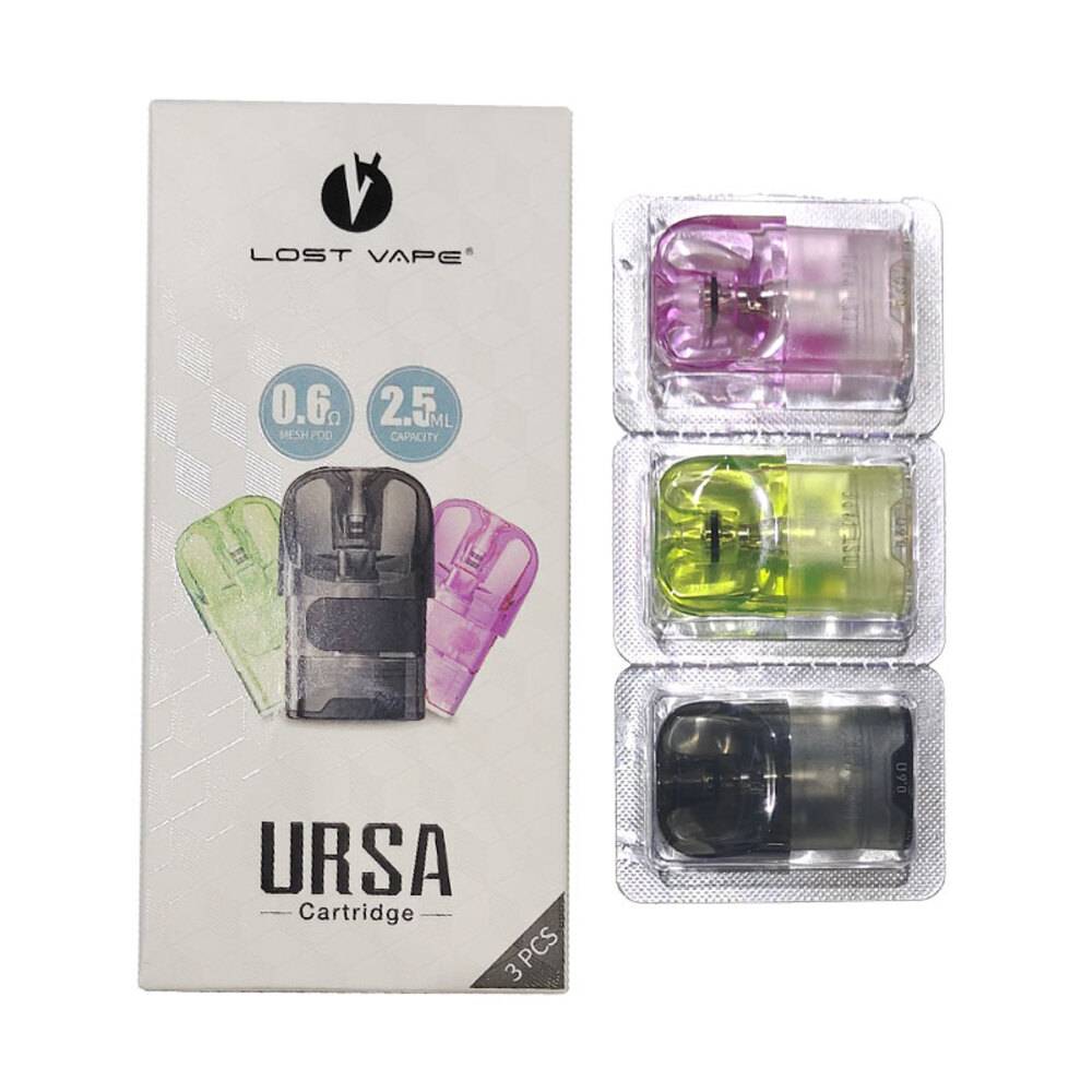 Lost Vape Ursa ウルサナノ シリーズ ポッドカートリッジ 3個入り ロストべイプ 0.6Ωミックスカラー
