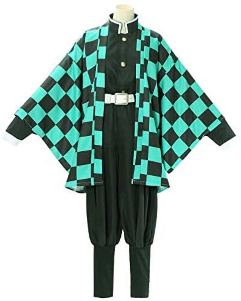 Kamado Tanjiro Kids Cosplay Costume 120cm Tanjiro Halloween Children's Demon Slayer Children's Costume Kamado Demon Slayer Team Uniform Event Party Performance Costume - 画像4