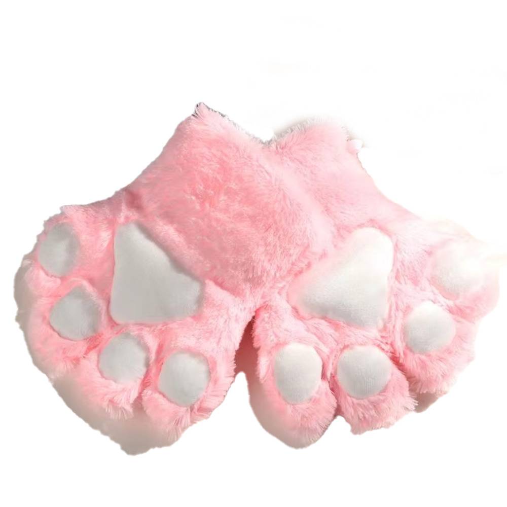 猫耳 カチューシャ 手袋 尻尾 チョーカー セット コスプレ リボン 鈴付き もこもこ かわいい