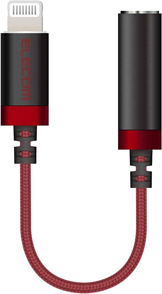 イヤホン iphone 変換 ケーブル エレコム MPA-L35S01RD Lightn  レッド