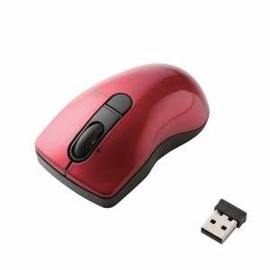 3ボタンワイヤレスマウス 横スクロール対応 エレコム M-KS1DBSRD LEDマウス レッド パソコン