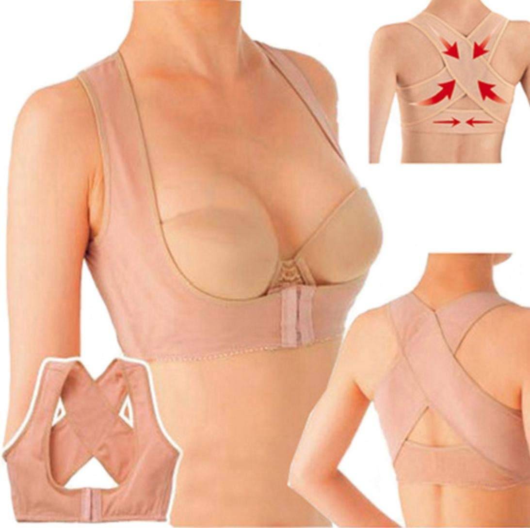 背筋サポートインナー 女性用 背筋 猫背 矯正 補正 ベルト 下着｜ベージュM-L