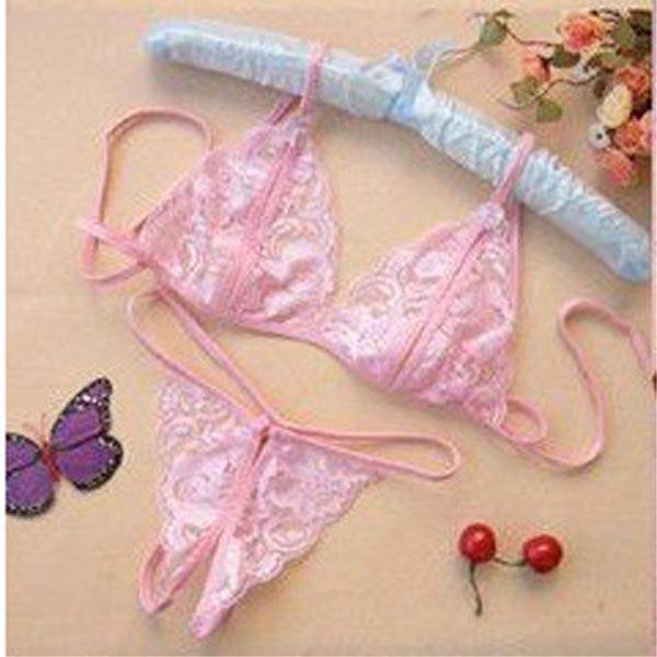 セクシー下着 レディース 穴あきレースブラ ショーツ セット ひもパンツ オープンクロッチ