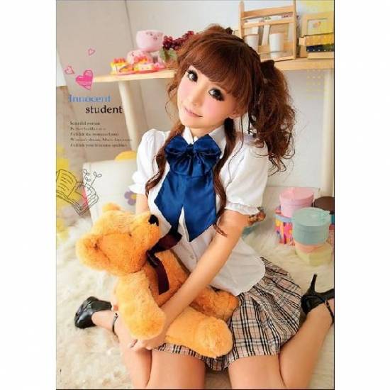 セーラー服 コスプレ 衣装 制服 チェック夏服 高校生 女子高 JK かわいい 073K 