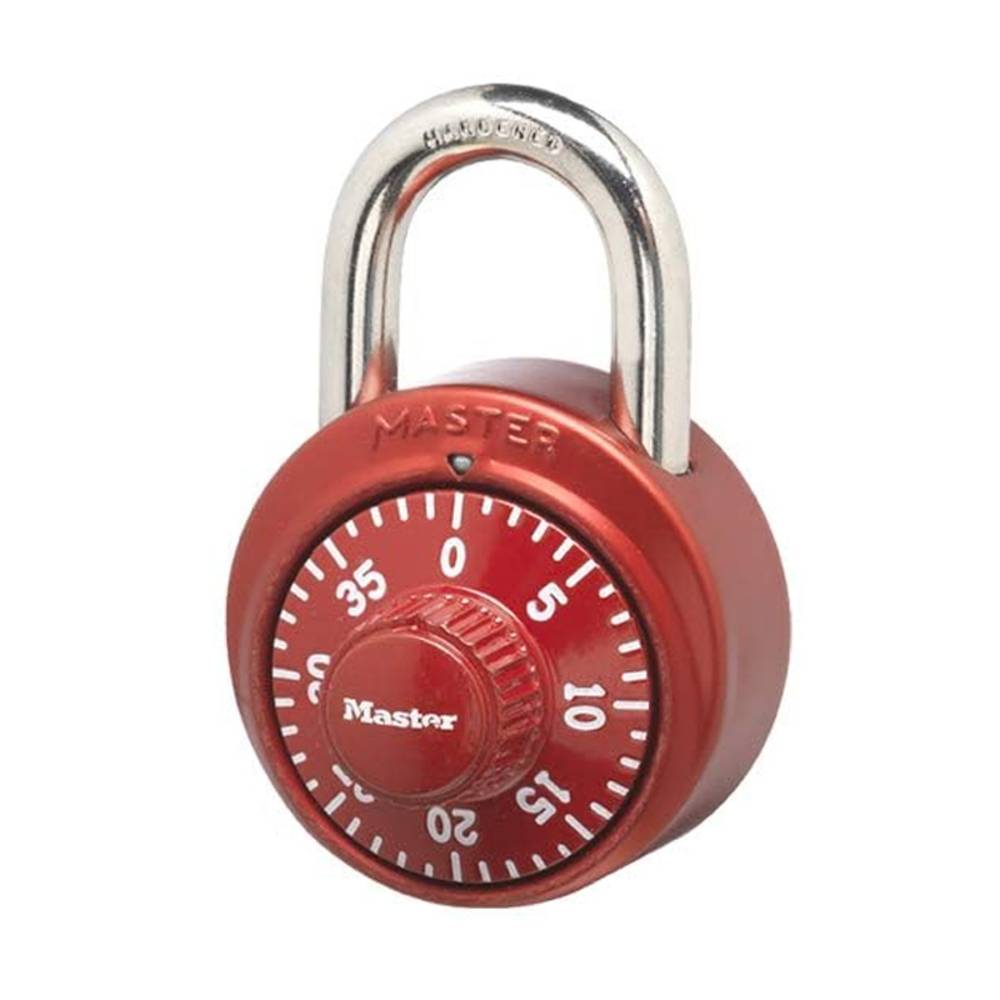 並行輸入品 ジム 防犯 キーボックス 盗難防止 セキュリティ ロッカー ダイヤル式 南京錠 マスター  赤