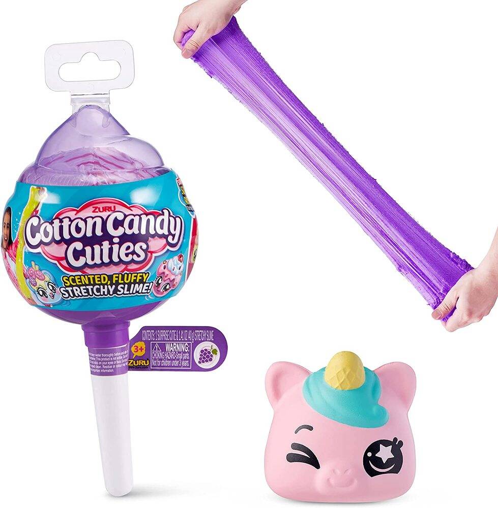Cotton Candy Cuties香り付き ふわふわスライム スクイーズ サプライズトイ プニプ  紫