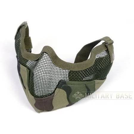 フェイスガード サバゲー マスク 迷彩 メッシュ カモフラージュ サバイバルゲーム 軽量 通気性 - 画像1