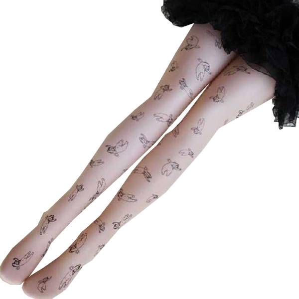 タイツ ストッキング レディース 総柄 エンジェル タトゥー 地雷 病み可愛い 原宿系 平成   